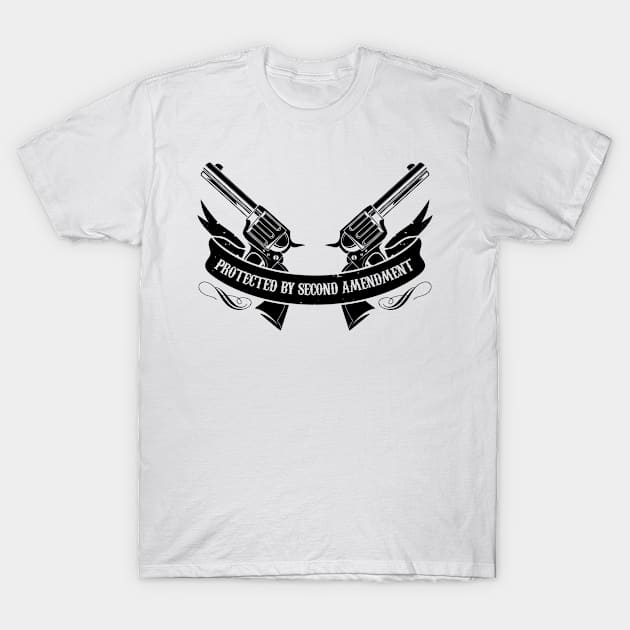 Protected by the 2nd Amendment Tee T-Shirt by veerkun